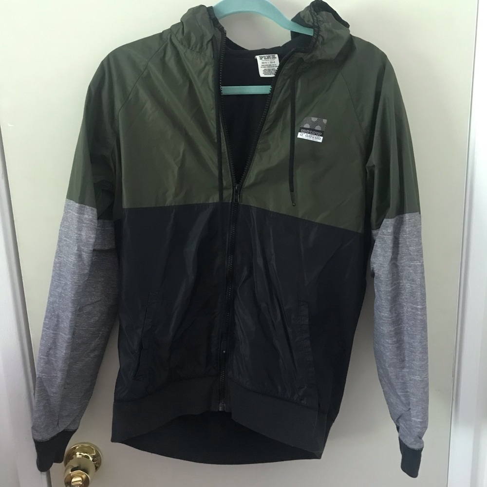 Pink wind breaker jacket